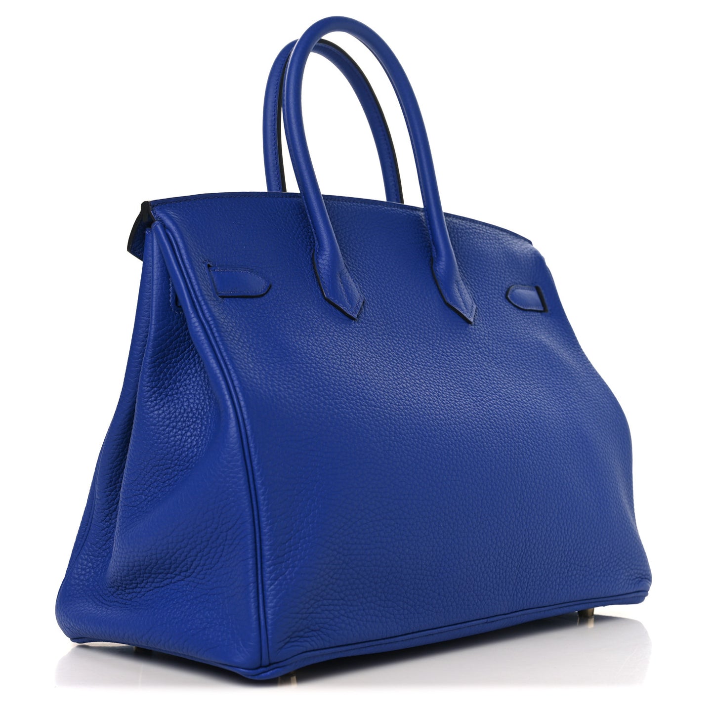 Taurillon Clemence Birkin 35 Bleu Electrique