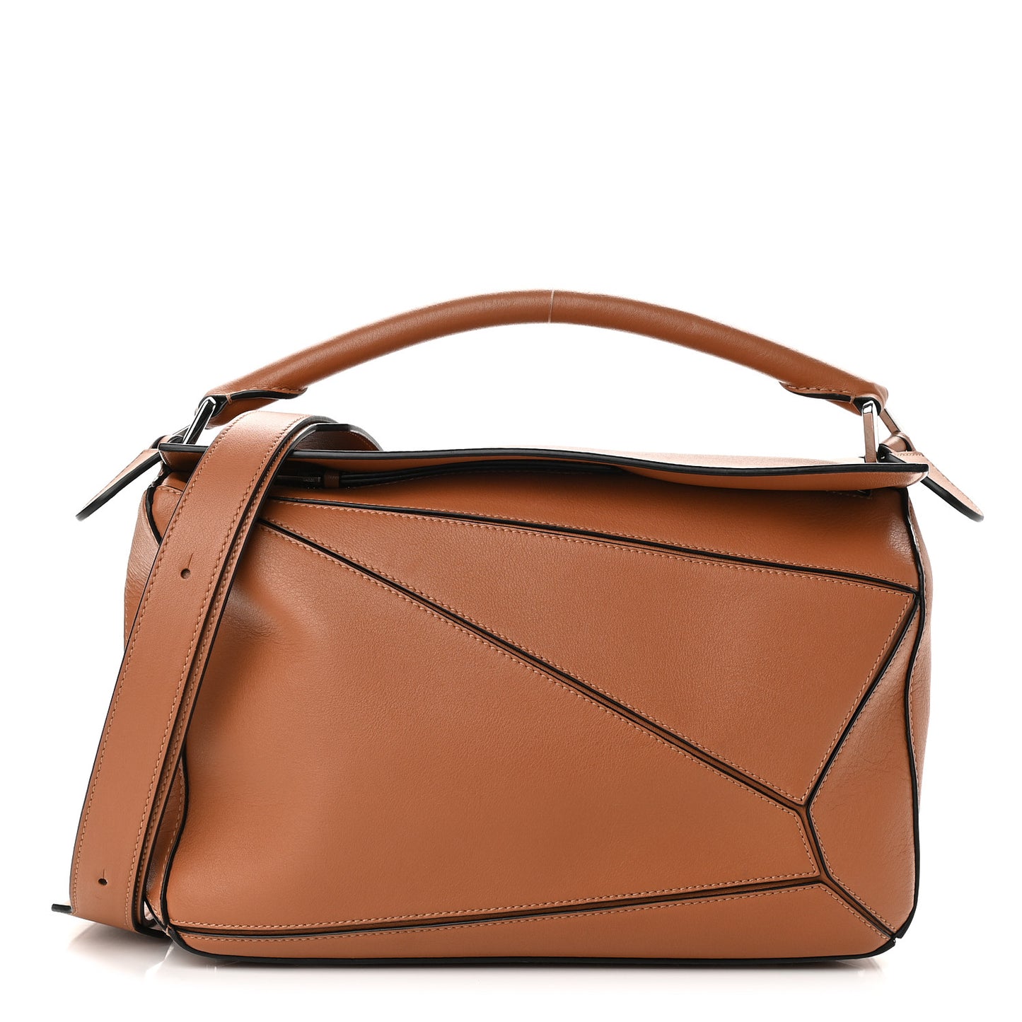 Calfskin Medium Puzzle Bag Tan