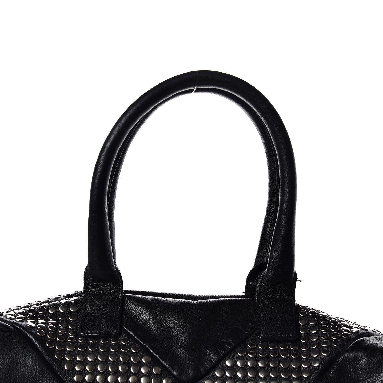 Saint Laurent Chevre Large Rock Stud Easy Y Black 9 of 19