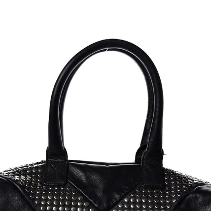 Saint Laurent Chevre Large Rock Stud Easy Y Black 9 of 19