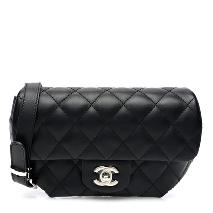 Chanel Calfskin Quilted CC Uniform Flap Belt Bag Black 1 of 10