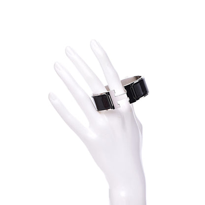 Hermes Enamel Wide Clic Clac H Bracelet PM Black 2 of 6