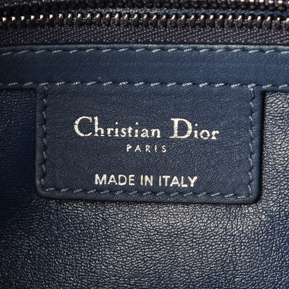 Christian Dior Lambskin Cannage Large New Lock Flap Bag Blue 6 of 17
