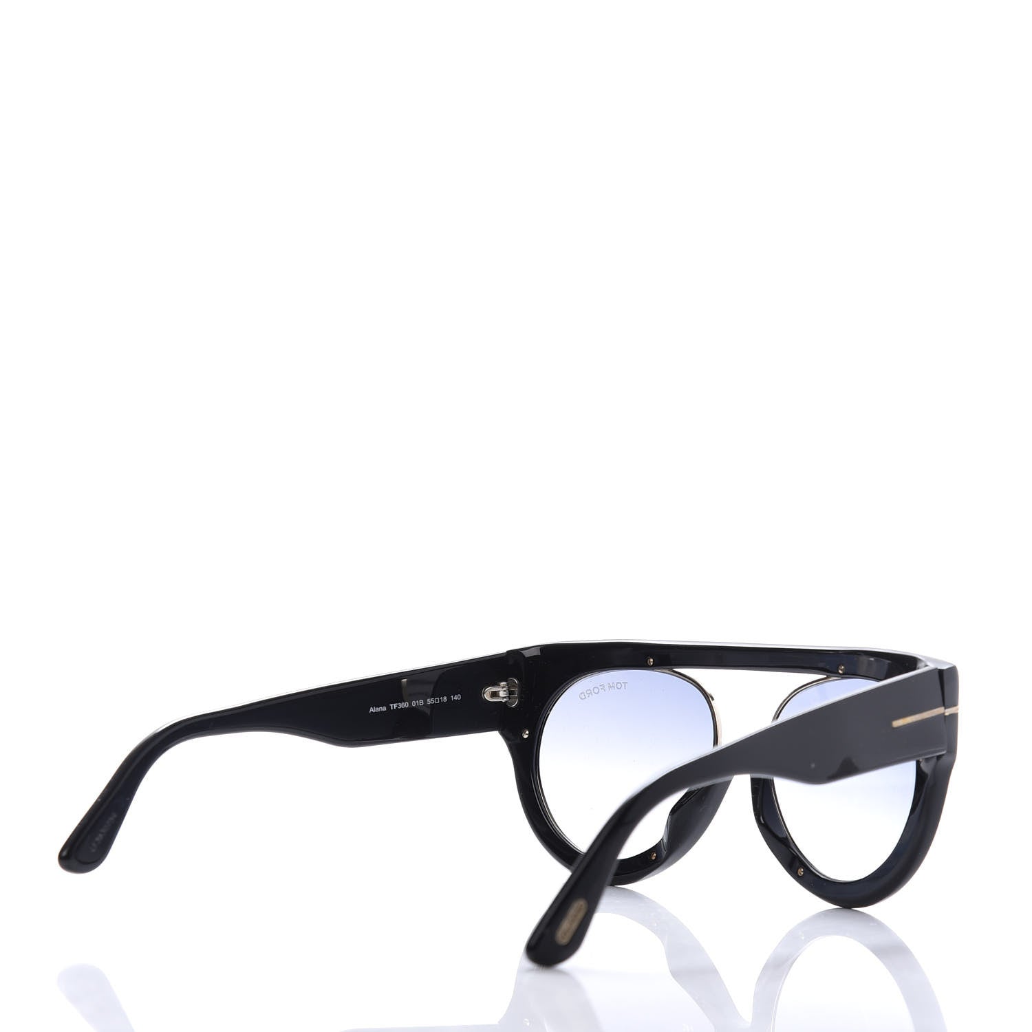 Tom Ford Alana Aviator Round Sunglasses TF360 Black 4 of 9