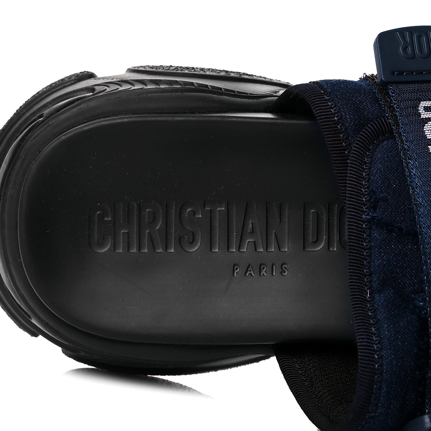 Technical Fabric Denim D-Wander Slide Sandals 37 Blue