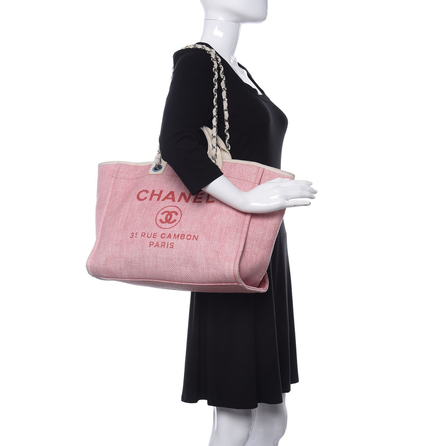 Canvas Medium Deauville Tote Pink