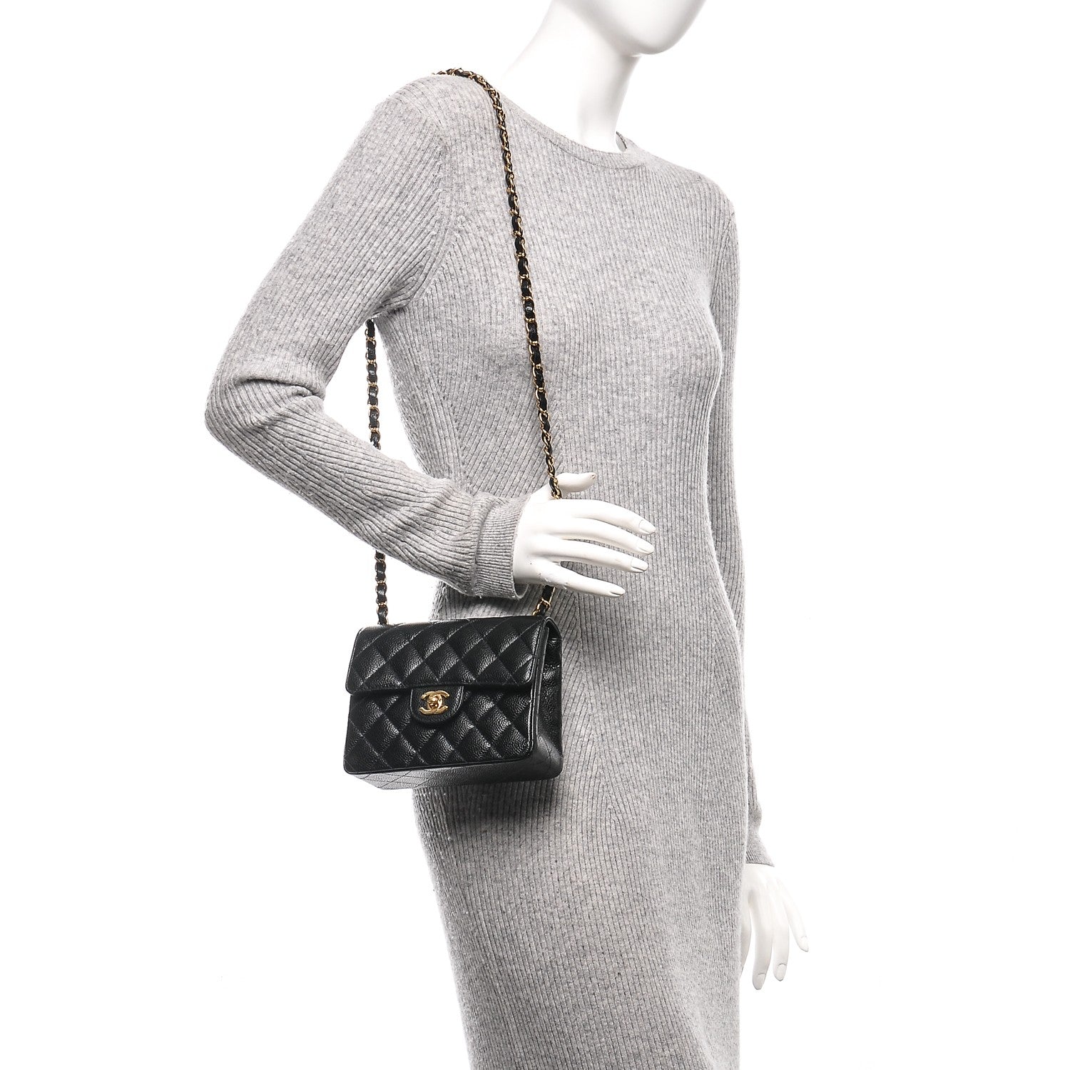 Chanel Caviar Quilted Mini Square Flap Black 2 of 7