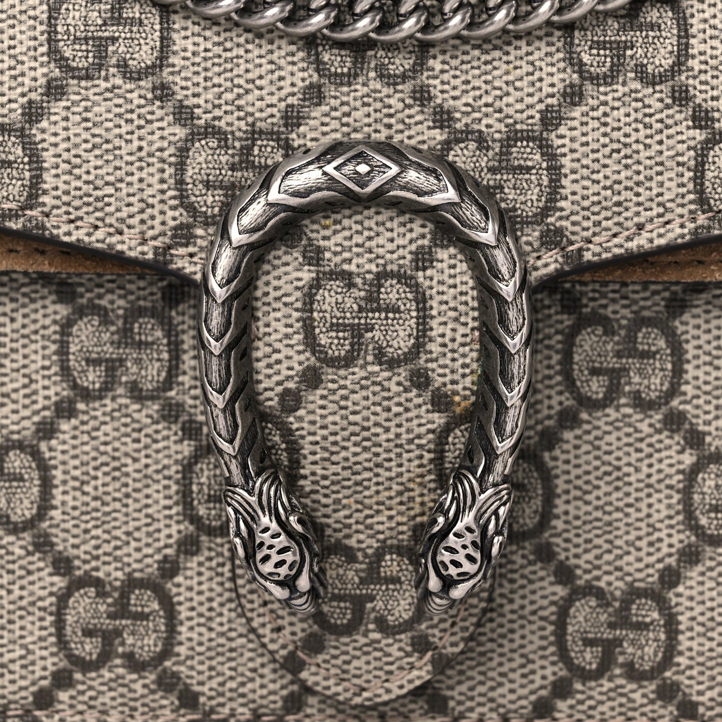 GG Supreme Monogram Super Mini Dionysus Shoulder Bag Taupe