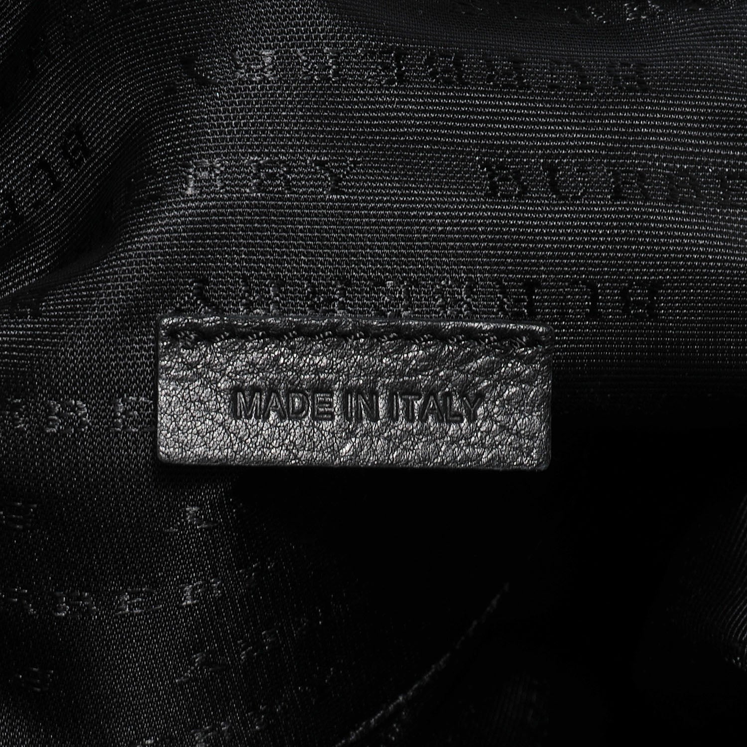 Burberry Leather Check Embossed Tote Bag Black 8 of 9