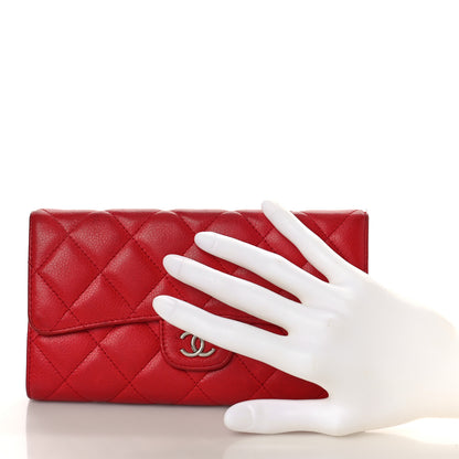 Chanel Caviar Quilted Large Flap Wallet Red 2 of 21