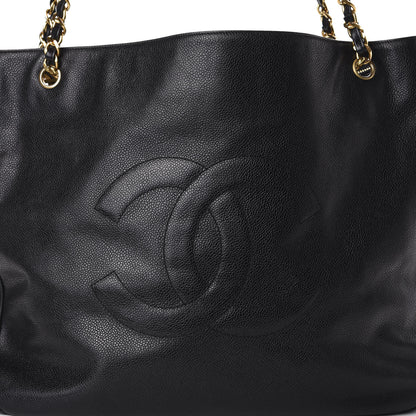 Chanel Caviar Large CC Shoulder Bag Black 11 of 12