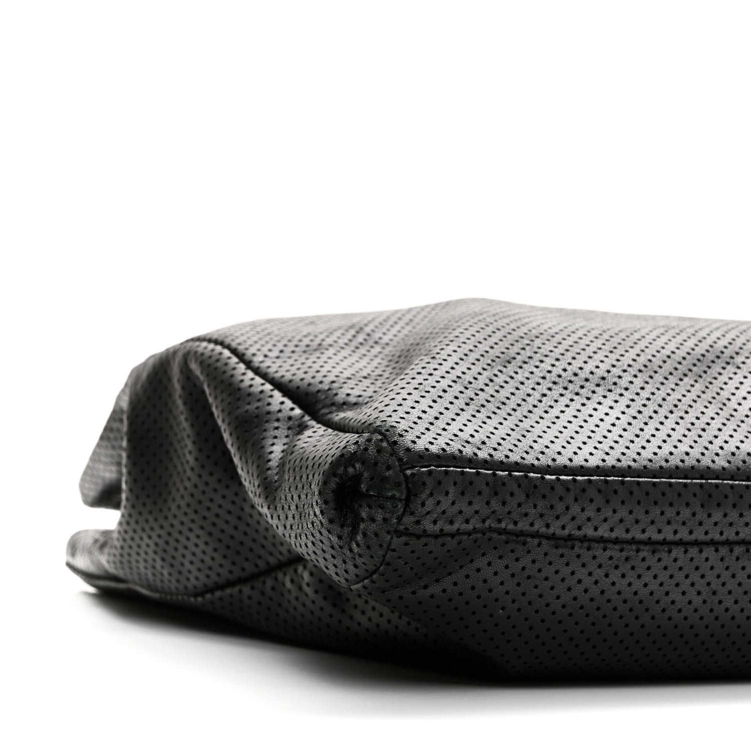 Chanel Calfskin Perforated Drill Tote Bag Black 9 of 10