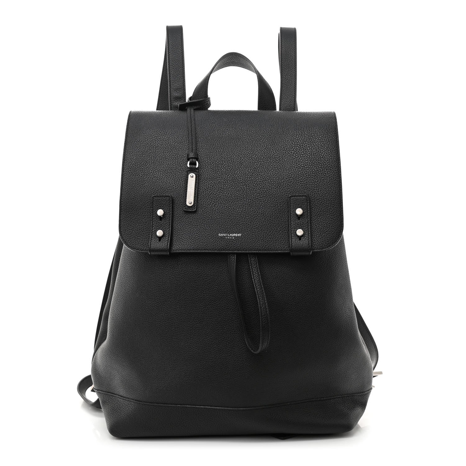 Saint Laurent Grained Calfskin Sac De Jour Backpack Black 1 of 9