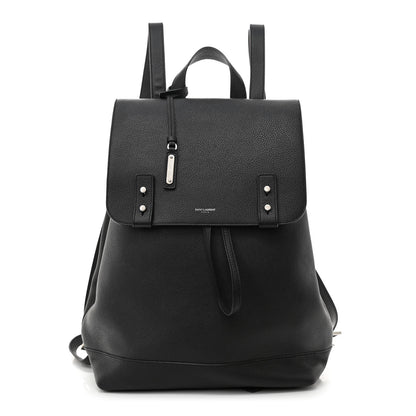 Saint Laurent Grained Calfskin Sac De Jour Backpack Black 1 of 9