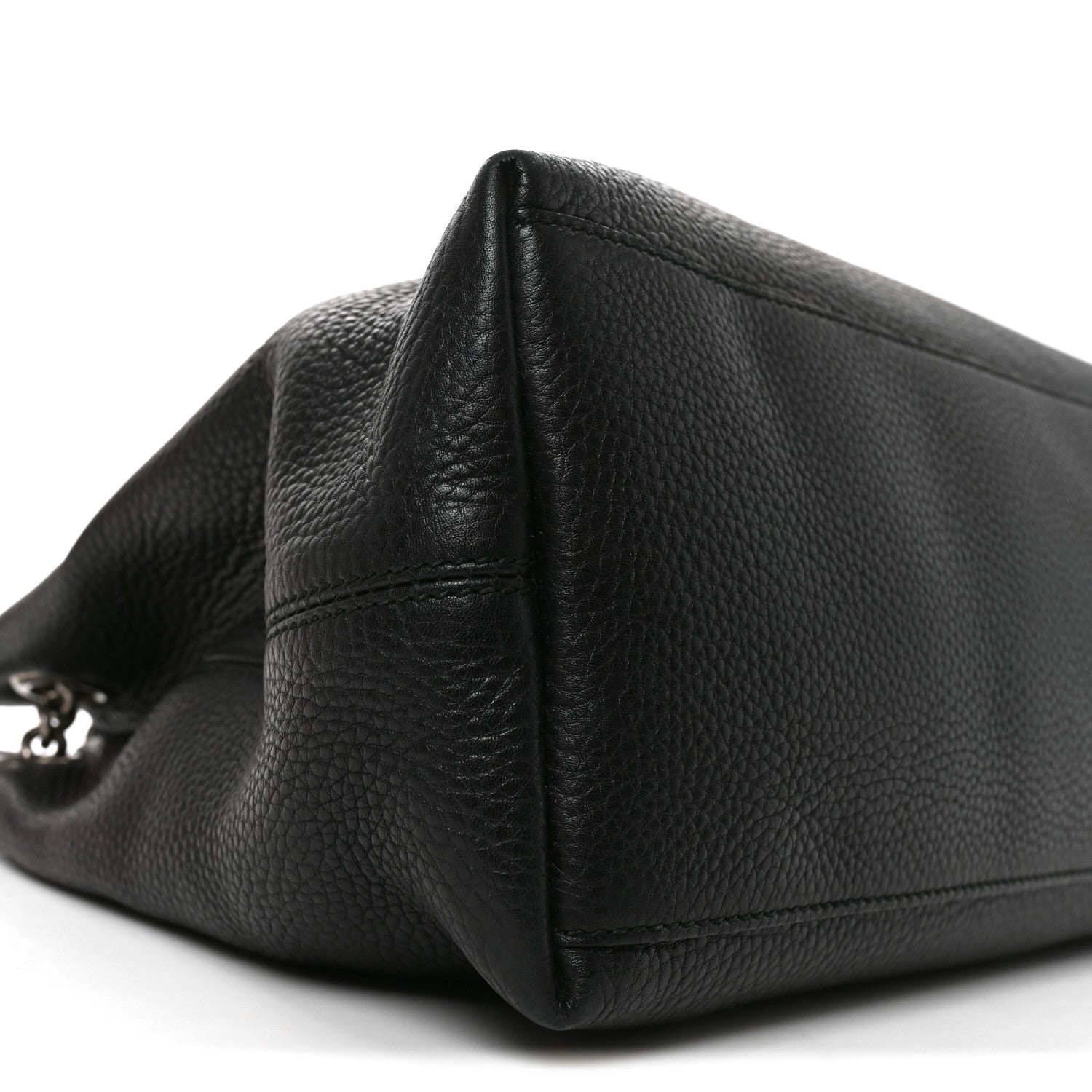 Gucci Pebbled Calfskin Studded Medium Soho Chain Shoulder Bag Black 9 of 10