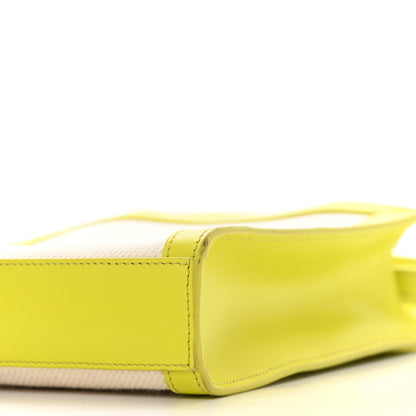 Celine Canvas Calfskin Mini Vertical Cabas Neon Yellow 8 of 9