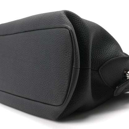 The Row Matte Grained Calfskin Agnes Bag Black 9 of 9