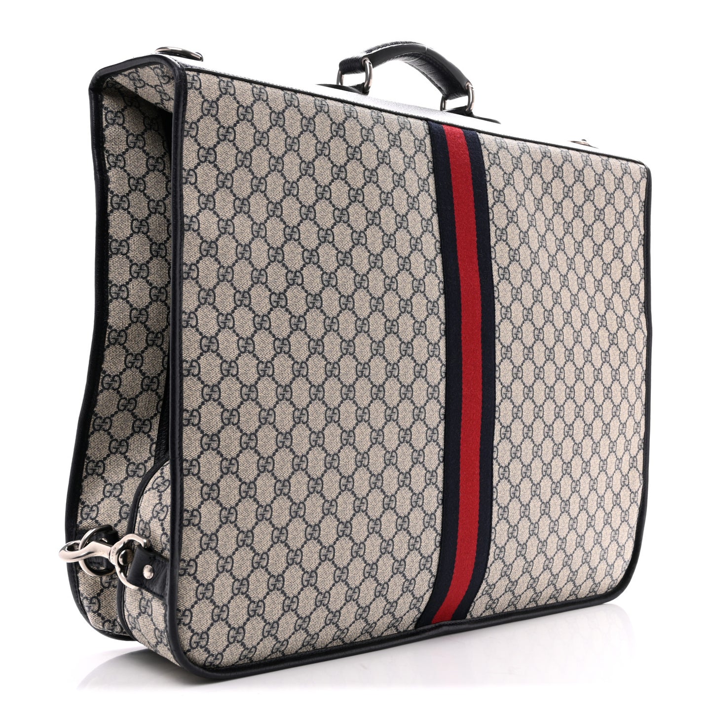 GG Supreme Monogram Web Savoy Garment Bag Beige Blue