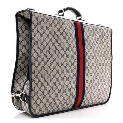 Gucci GG Supreme Monogram Web Savoy Garment Bag Beige Blue 2 of 14