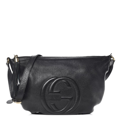 Gucci Pebbled Calfskin Medium Soho Hobo Black 1 of 12