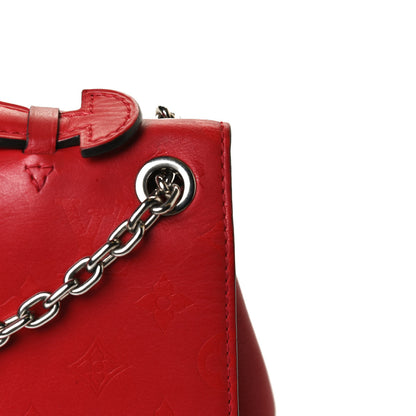 Louis Vuitton Monogram Cuir Plume Ecume Very Chain Bag Rubis Red 13 of 16