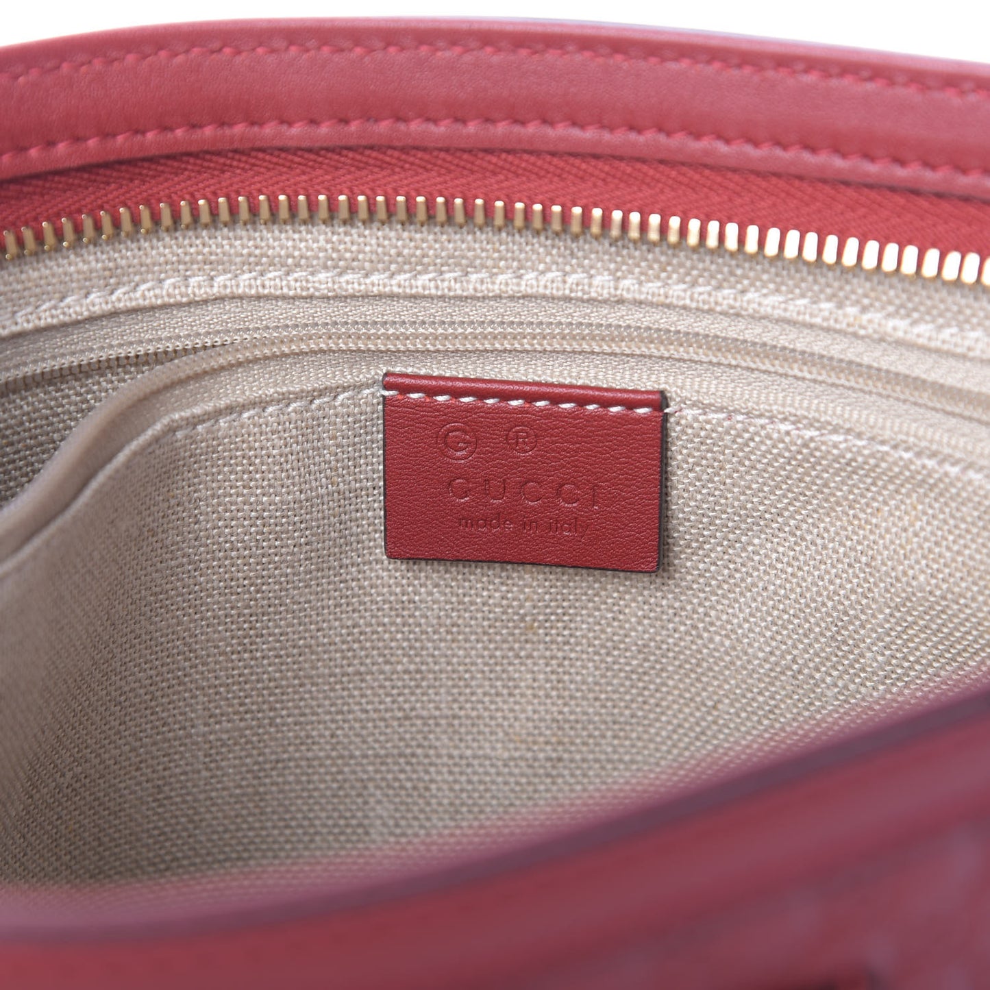 Microguccissima Flat Crossbody Red