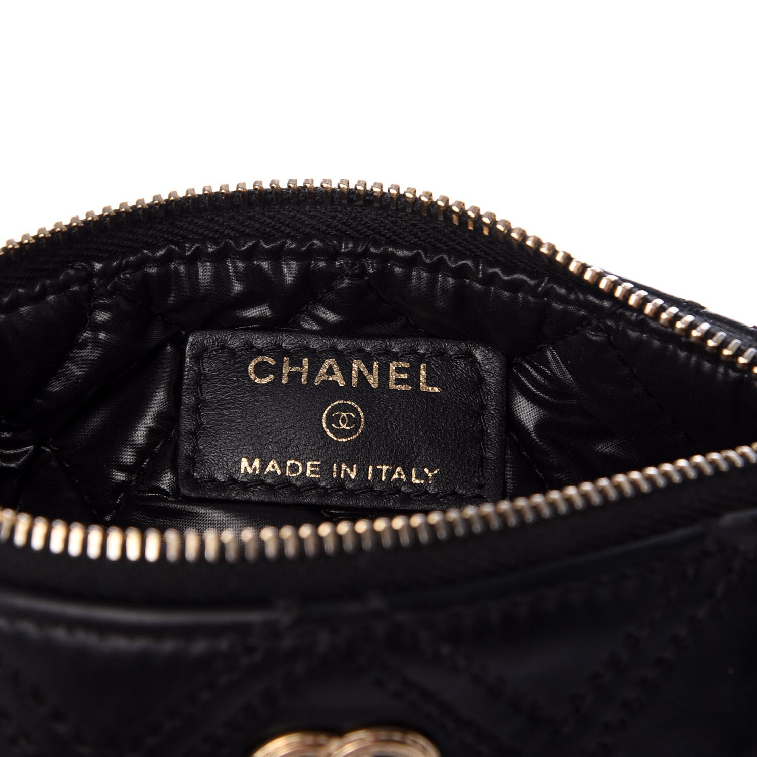 Chanel Lambskin Stitched Small Cosmetic Case Black 6 of 6