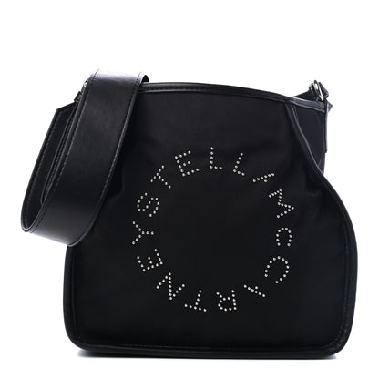 Stella McCartney Nylon Eco Alter Nappa Studded Logo Mini Crossbody Black 1 of 4