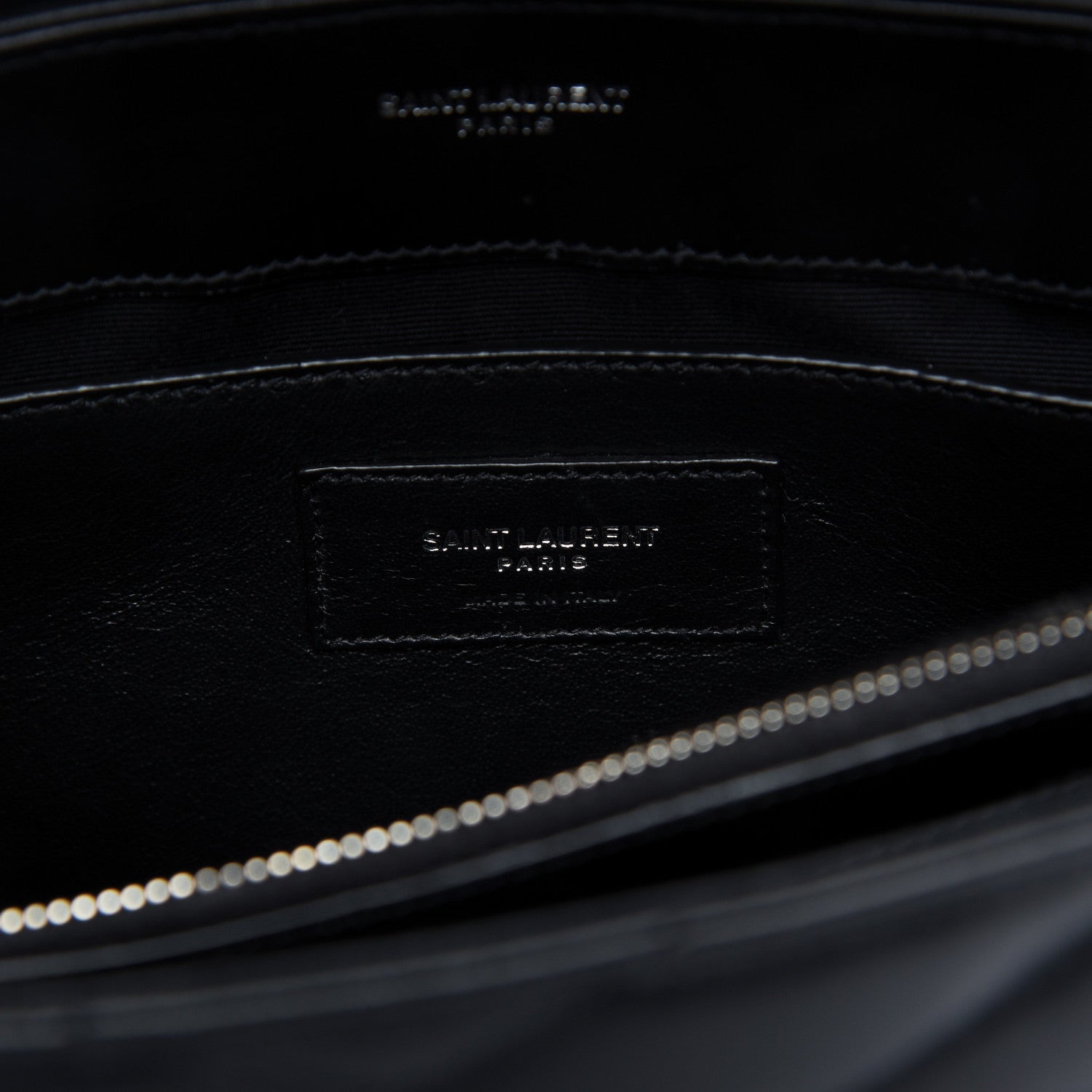 Saint Laurent Calfskin Y Quilted Monogram Small Loulou Chain Satchel Black 8 of 10