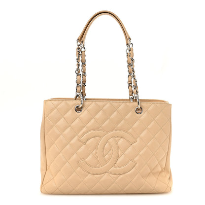 Chanel Caviar Quilted Grand Shopping Tote GST Beige 1 of 10