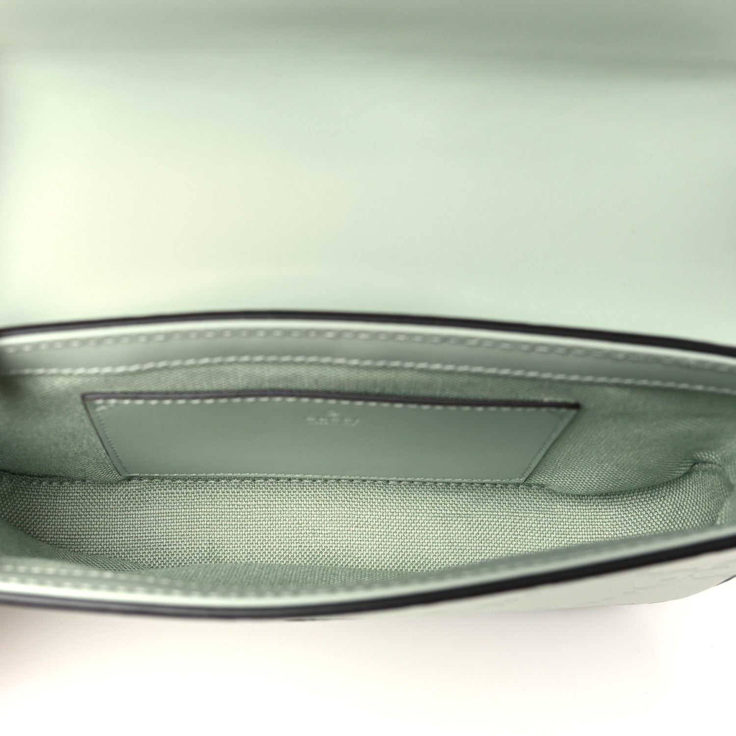 Gucci Calfskin GG Super Mini Shoulder Bag Pale Green 5 of 11