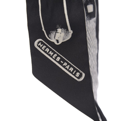 Hermes Silk Le Tresor De Medor Twilly Black White 4 of 4
