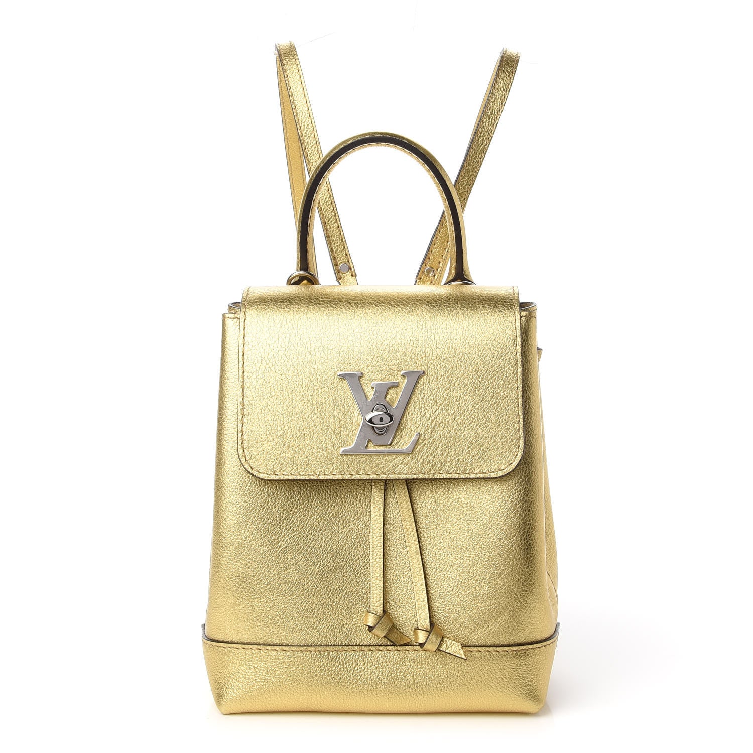 Louis Vuitton Metallic Calfskin Lockme Mini Backpack Gold 1 of 8