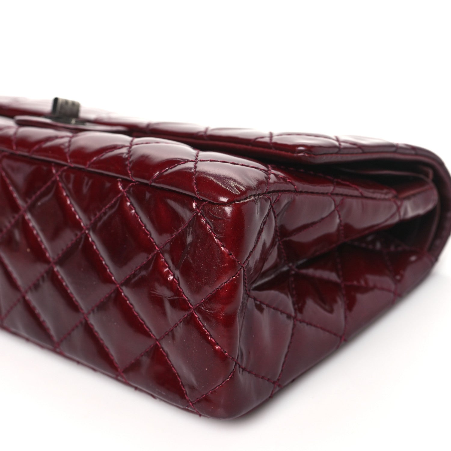 Chanel Patent Quilted 2.55 Reissue 226 Flap Burgundy 10 of 11
