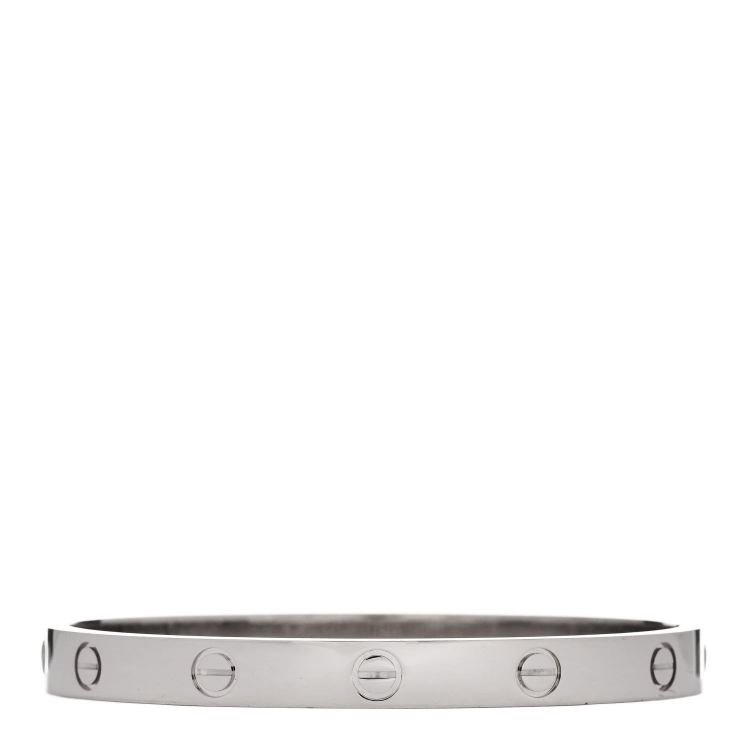 Cartier 18K White Gold LOVE Bracelet 17 2 of 9