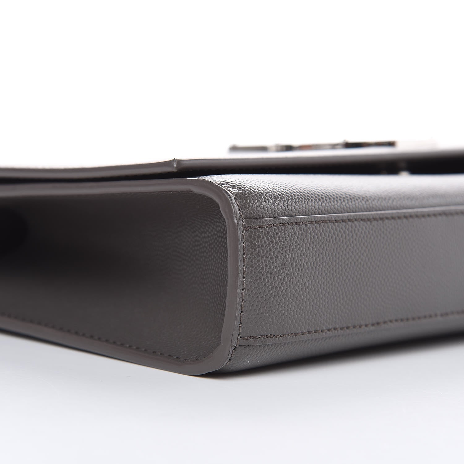 Saint Laurent Grain De Poudre Medium Classic Monogram Kate Satchel Earth Grey 9 of 12