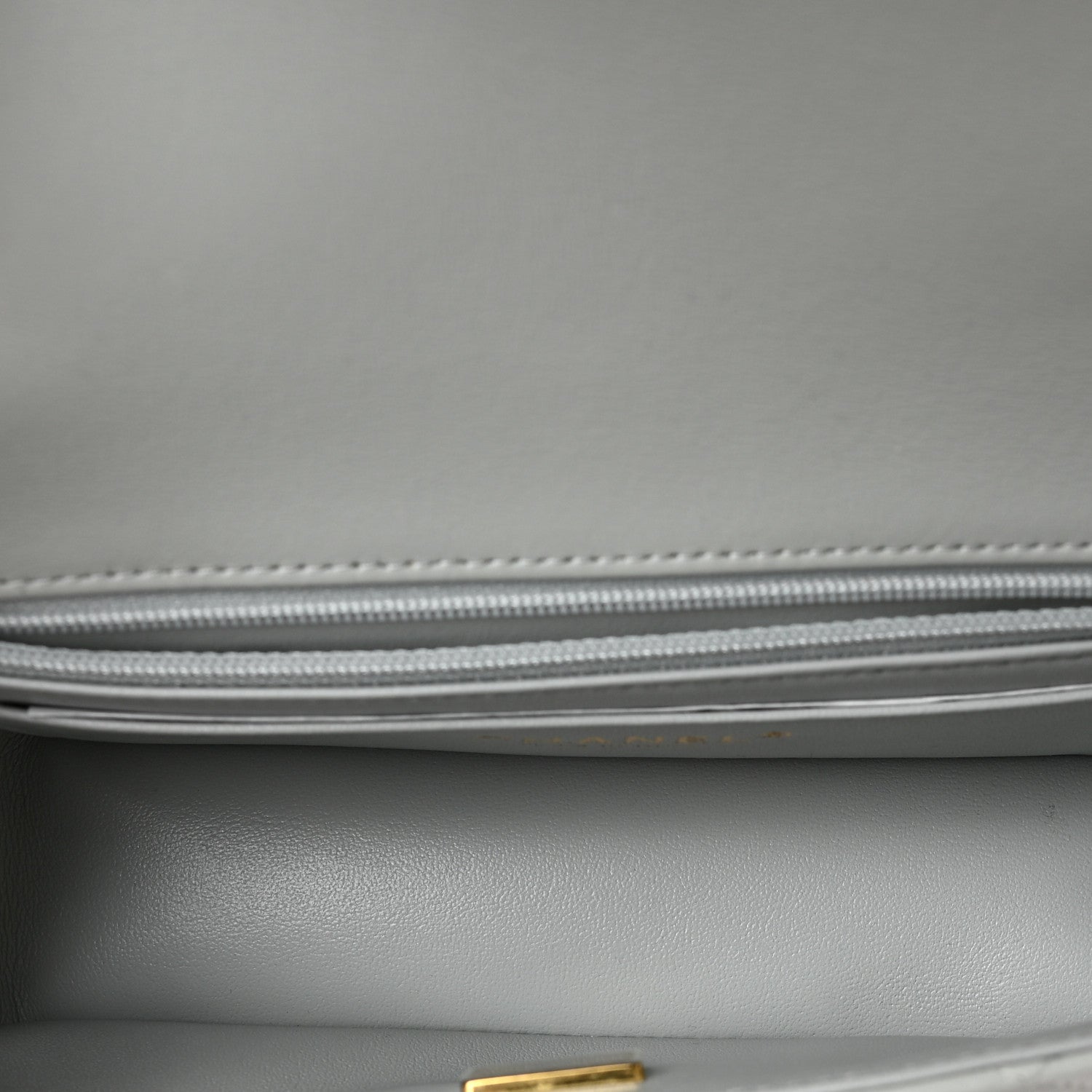 Chanel Lambskin Quilted Mini Rectangular Flap Grey 5 of 9