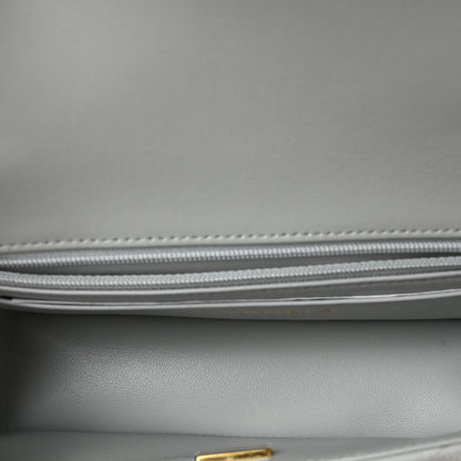 Chanel Lambskin Quilted Mini Rectangular Flap Grey 5 of 9