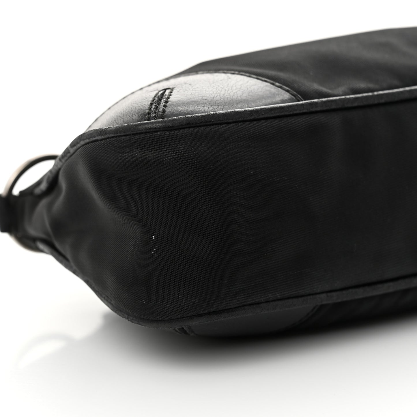 Tessuto Light Nylon Soft Calf Shoulder Bag Black