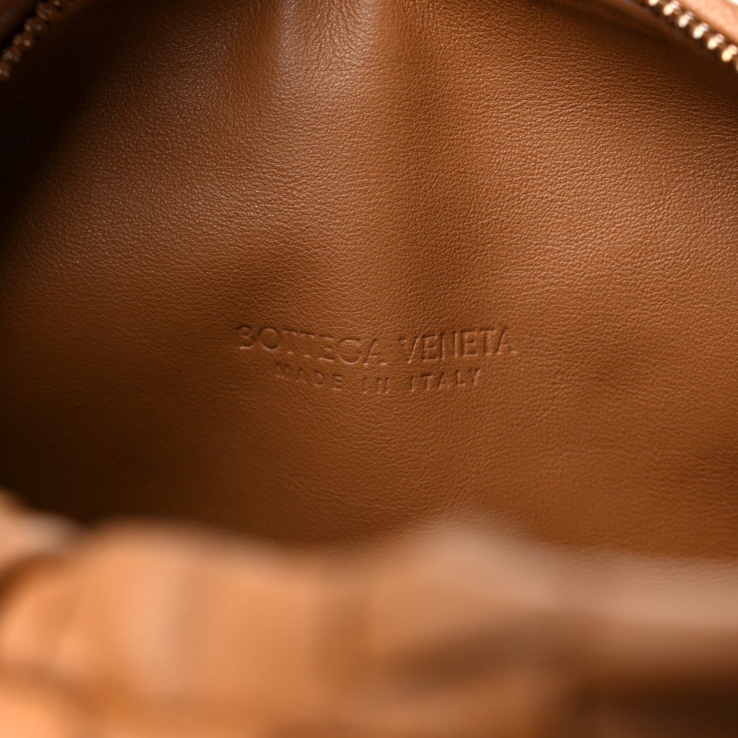 Nappa Intrecciato Teen Jodie Hobo Caramel