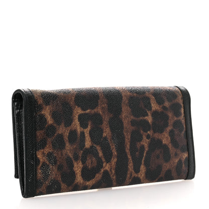 Dolce & Gabbana Dauphine Leopard Print Continental Flap Wallet 3 of 13
