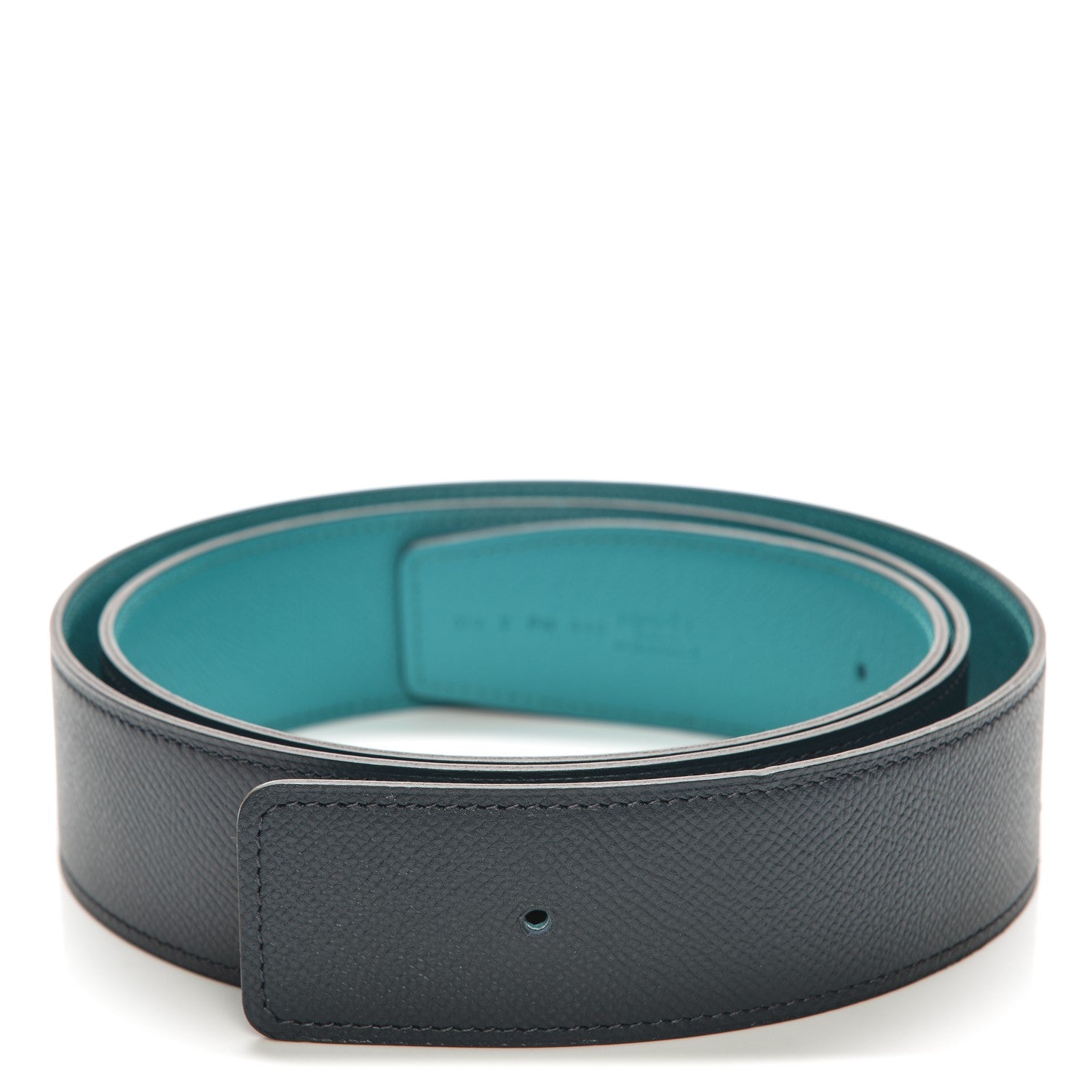Hermes Epsom Reversible 42mm Belt 110 Bleu Indigo Malachite 1 of 4
