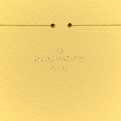 Louis Vuitton Calfskin Felicie Card Holder Insert Yellow 6 of 7