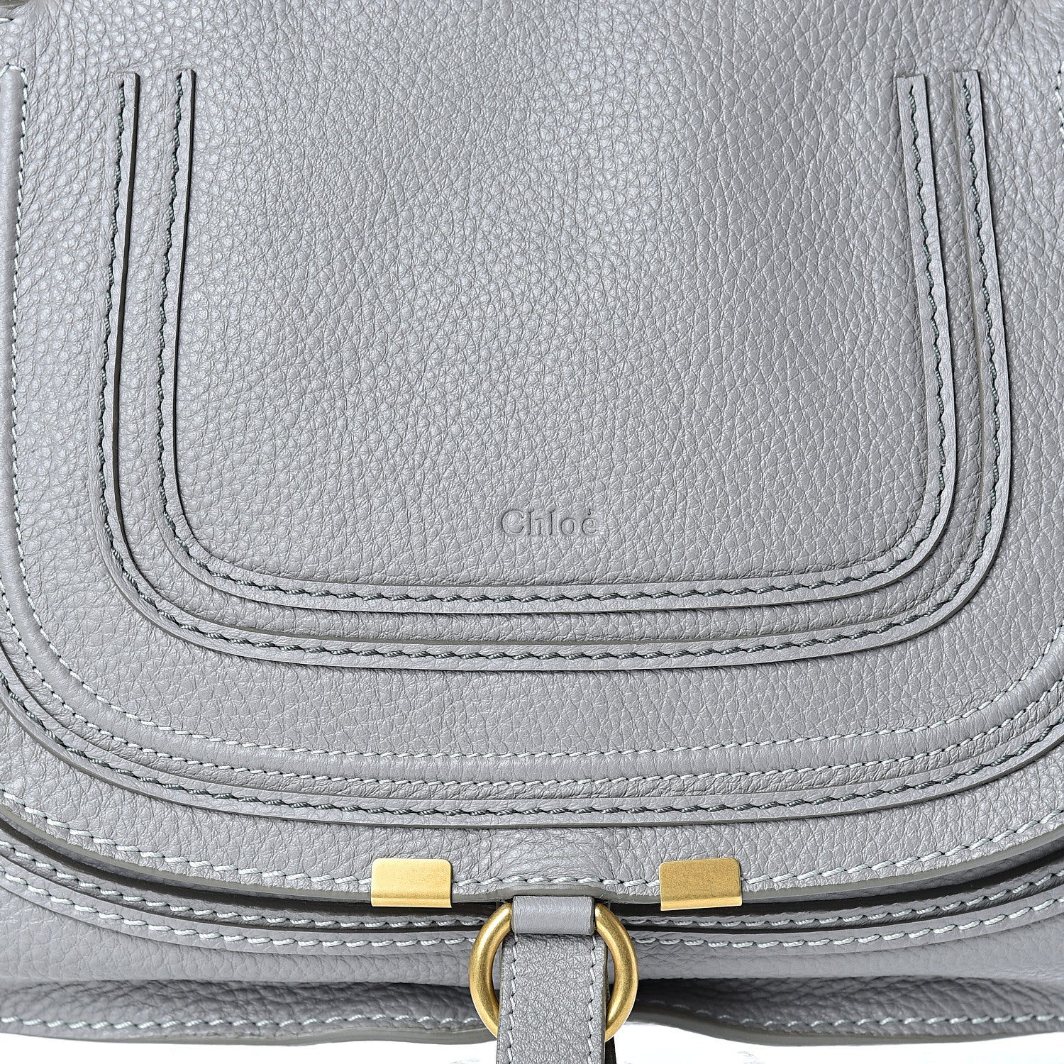 Chloe Calfskin Medium Marcie Satchel Cashmere Grey 9 of 9