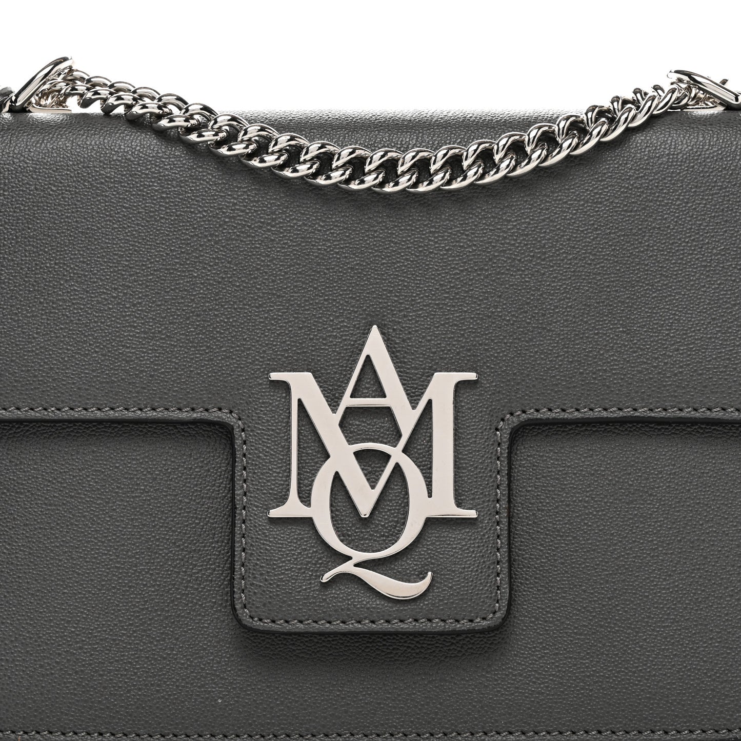 Calfskin Medium Insignia Flap Grey