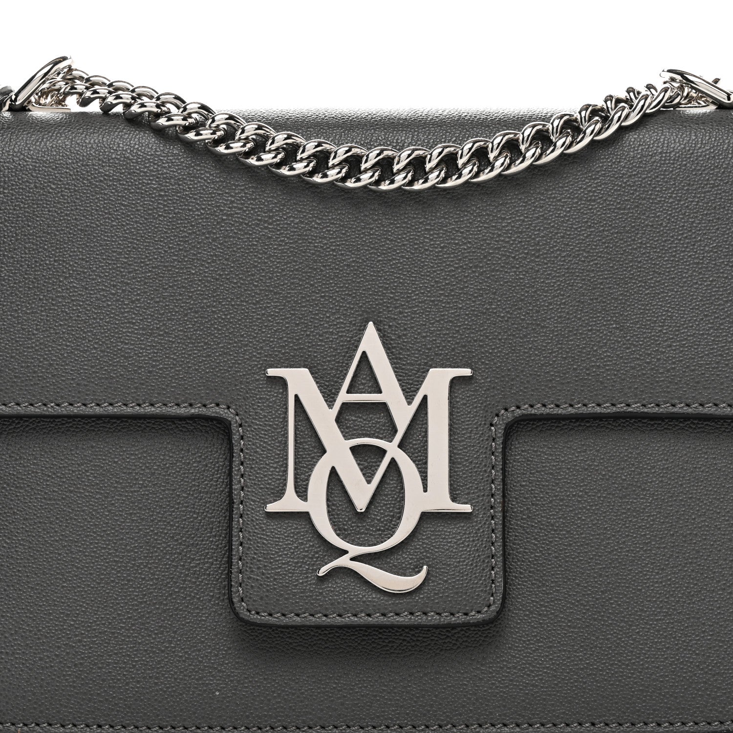 Alexander McQueen Calfskin Medium Insignia Flap Grey 7 of 9