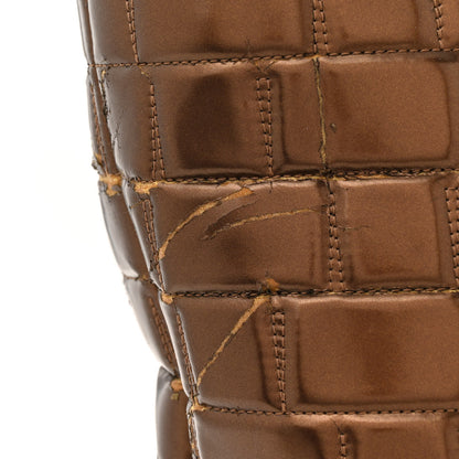 Chanel Vinyl Quilted Large Frozen Tote Bronze 21 of 23