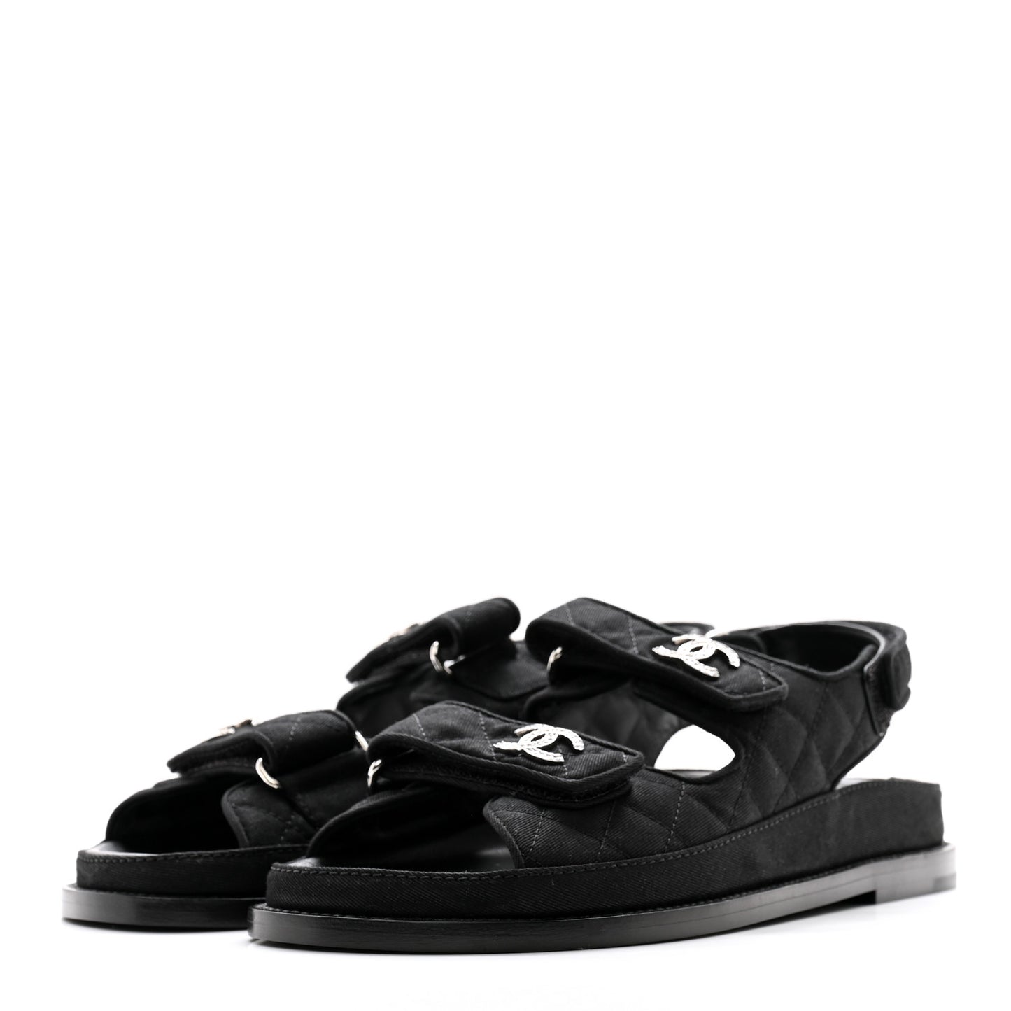 Mixed Fibers Velcro Dad Sandals 38 Black 38 Black