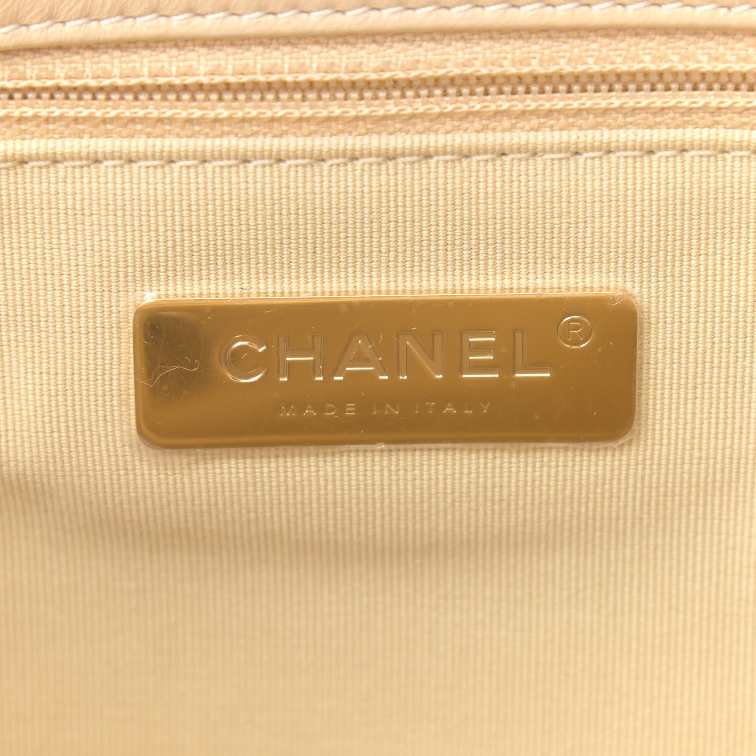 Chanel Lambskin Quilted Large Chanel 19 Flap Beige 6 of 9
