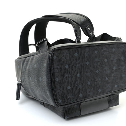 MCM Visetos Medium Stark Logo Stripe Backpack Black 4 of 21